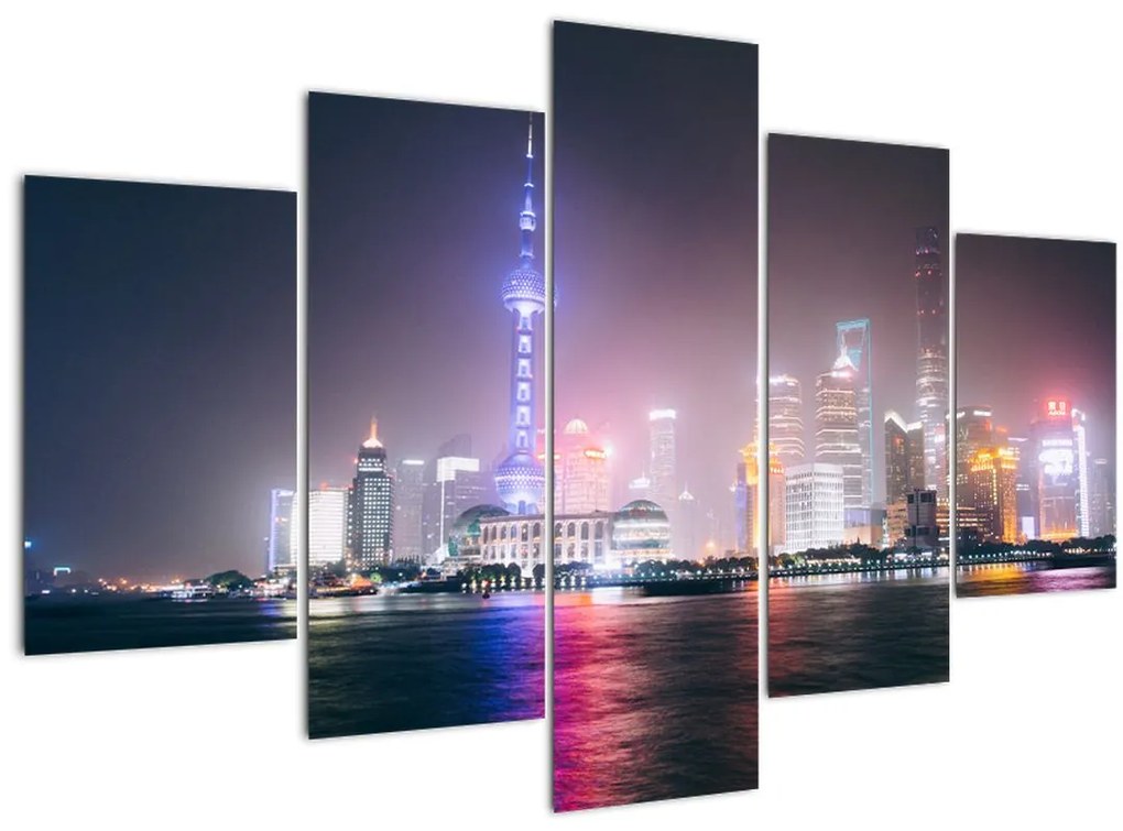 Tabloul Shangai nocturn (150x105 cm)