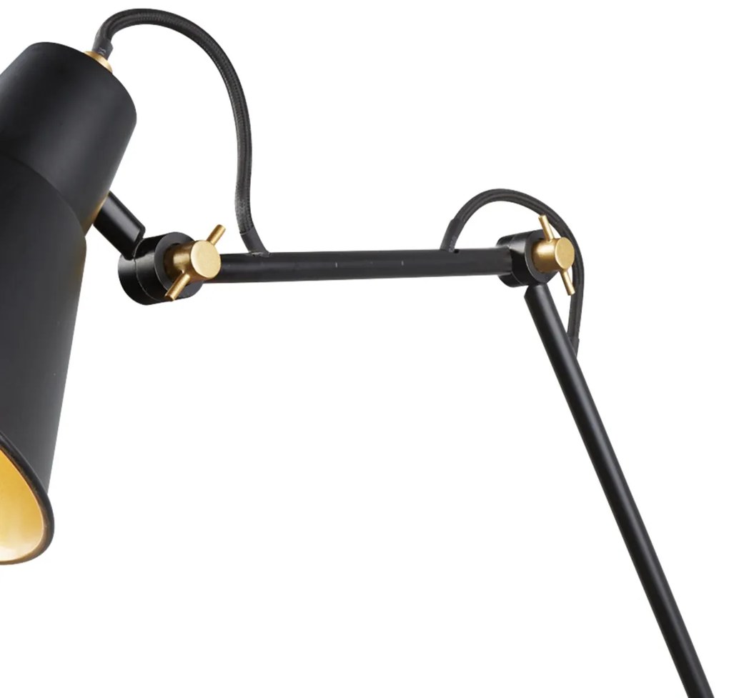 Aplica moderna design retro Adjustable Wall negru/auriu 7403BK SRT
