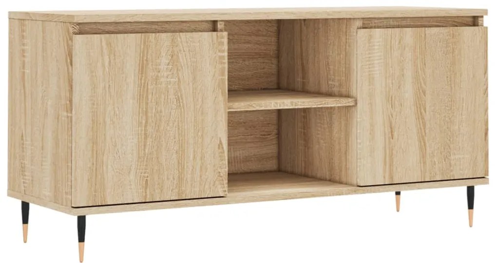 827007 vidaXL Comodă TV, stejar sonoma, 104x35x50 cm, lemn compozit