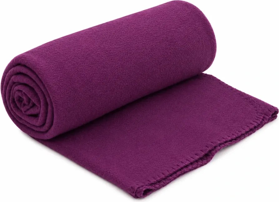 Patura fleece FLEORA, mov Dimensiune: 180 x 200 cm