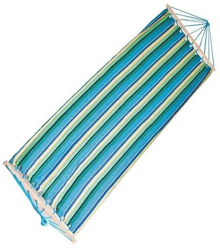 Hamac bumbac, Verk Group, Carla, multicolor, cu rame lemn, max 150 kg, 200x80 cm