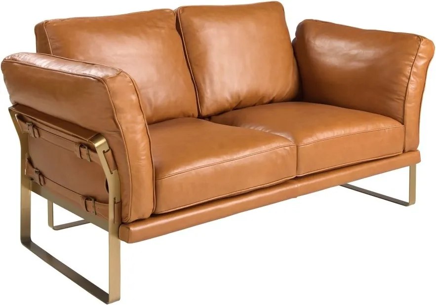 Canapea 2 locuri LUX design italian Cowhide camel