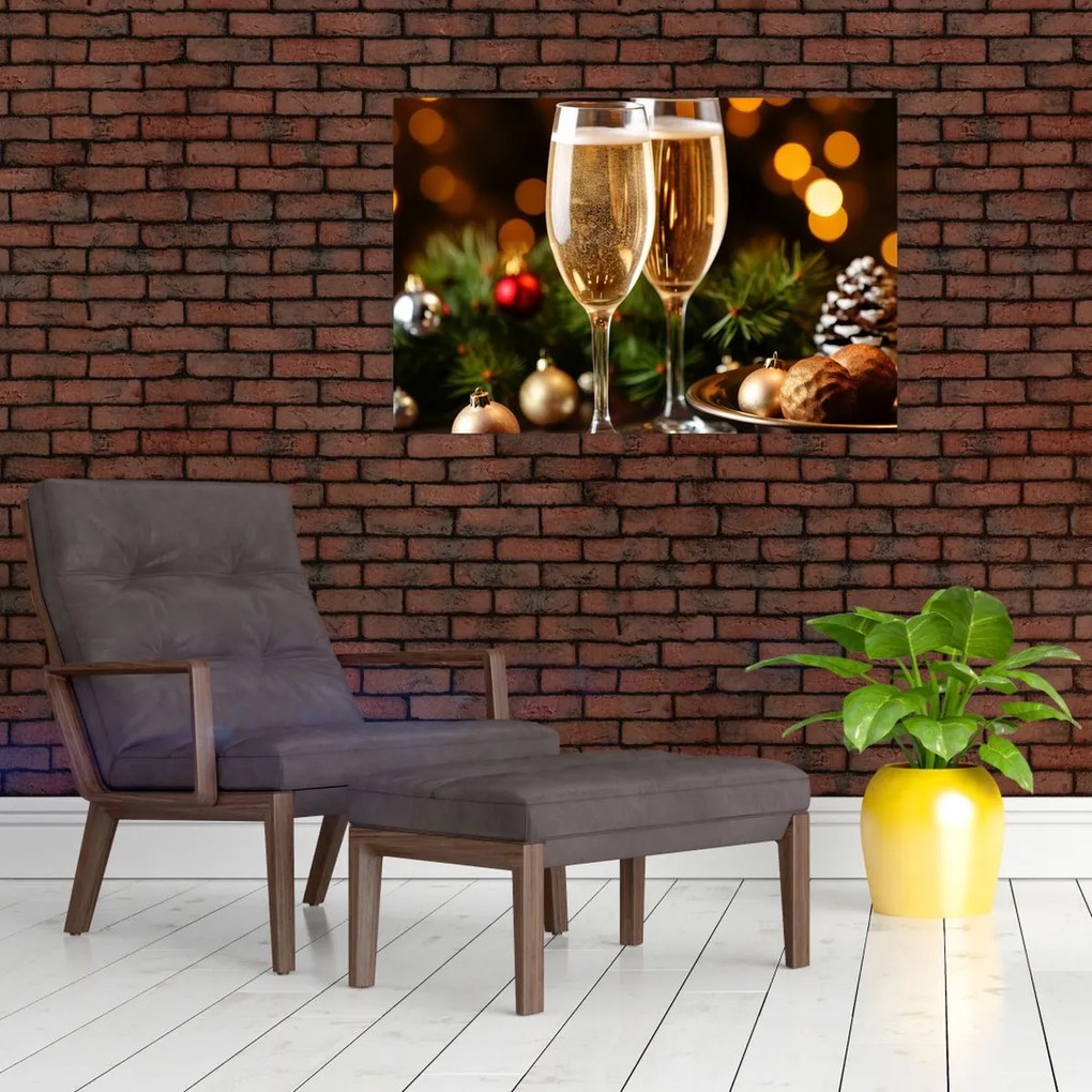 Tablou - Pahar de șampanie (90x60 cm)