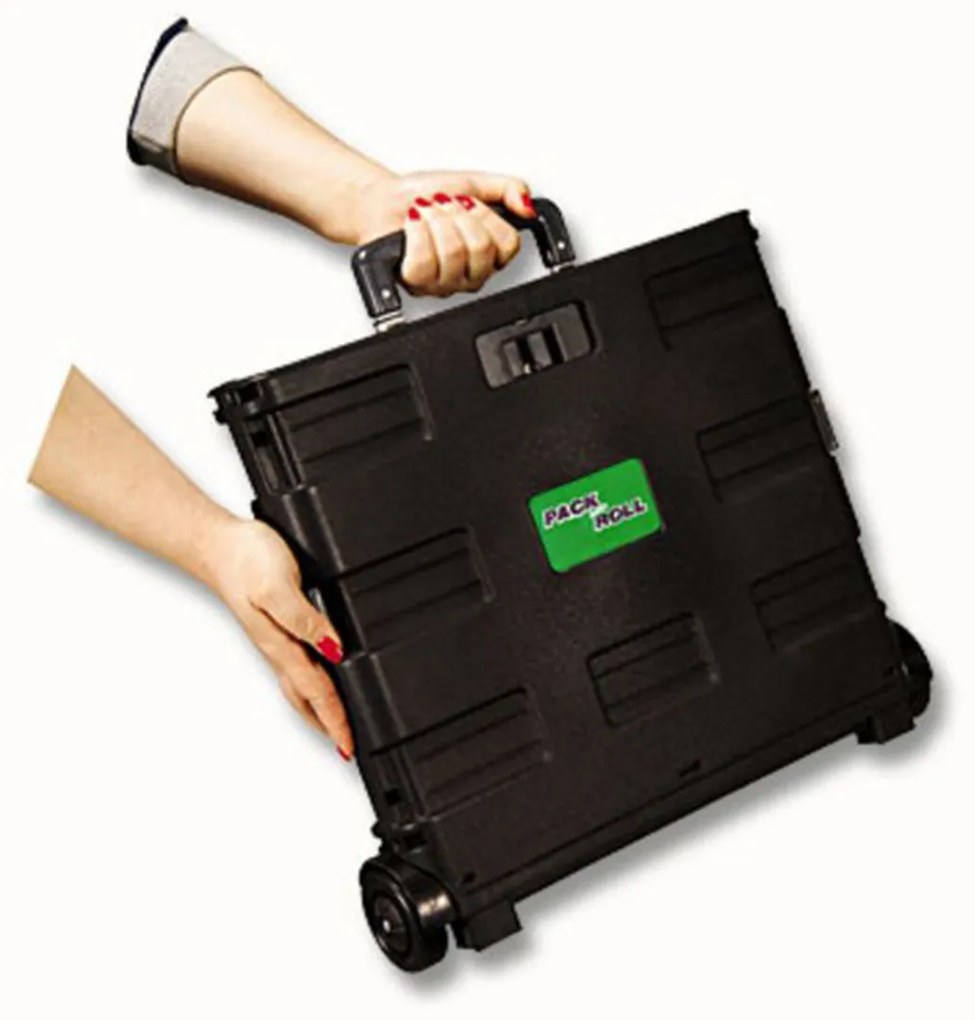 Carucior cumparaturi Pliabil Maner telescopic Negru 39 x 42 x 37 cm
