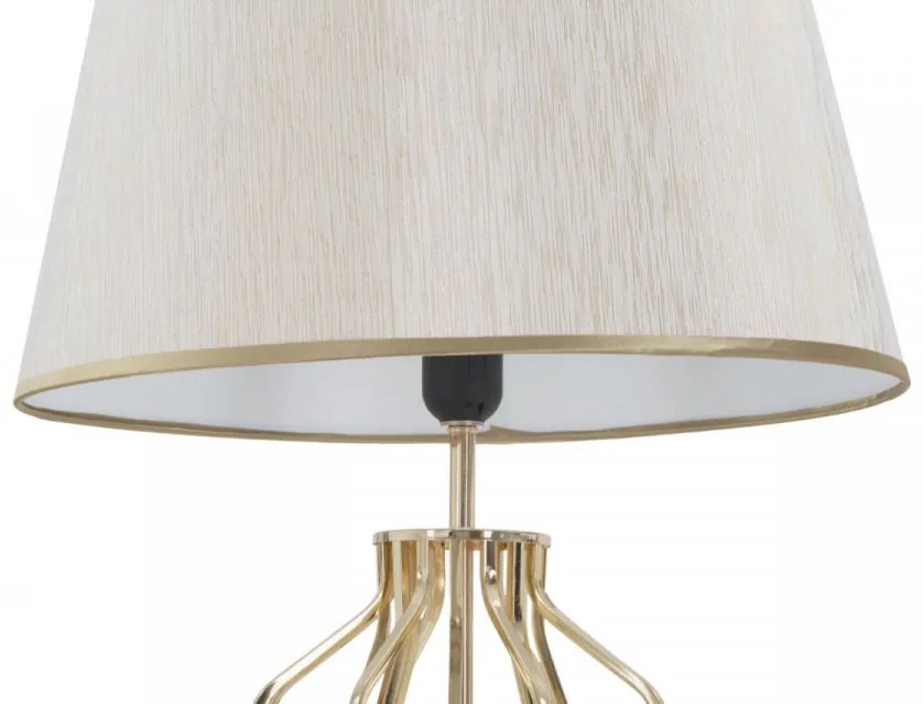 Lampadar auriu/crem din metal, Soclu E27 Max 40W, ∅ 40 cm, Glam Mauro Ferretti