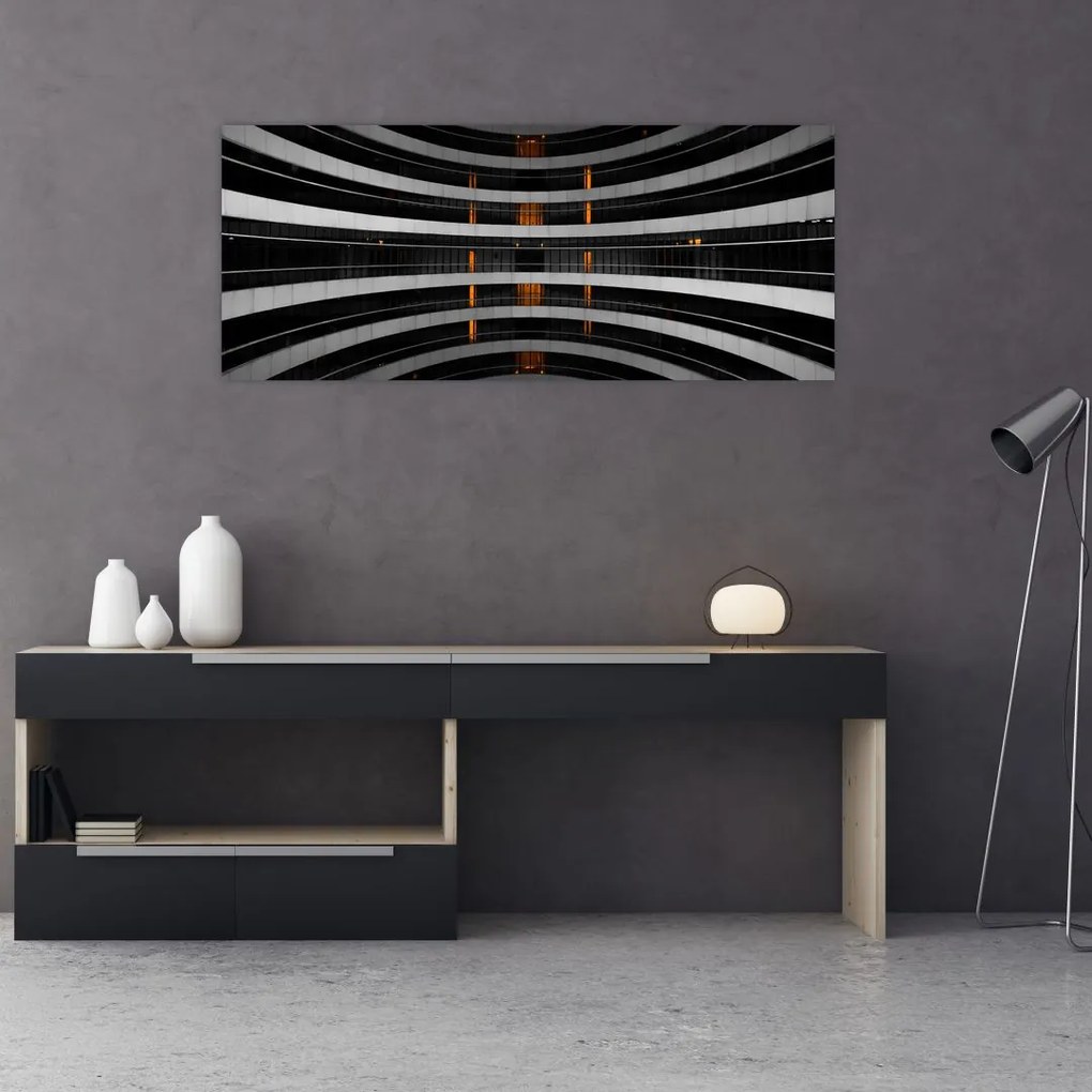 Tablou abstract - clădire (120x50 cm)