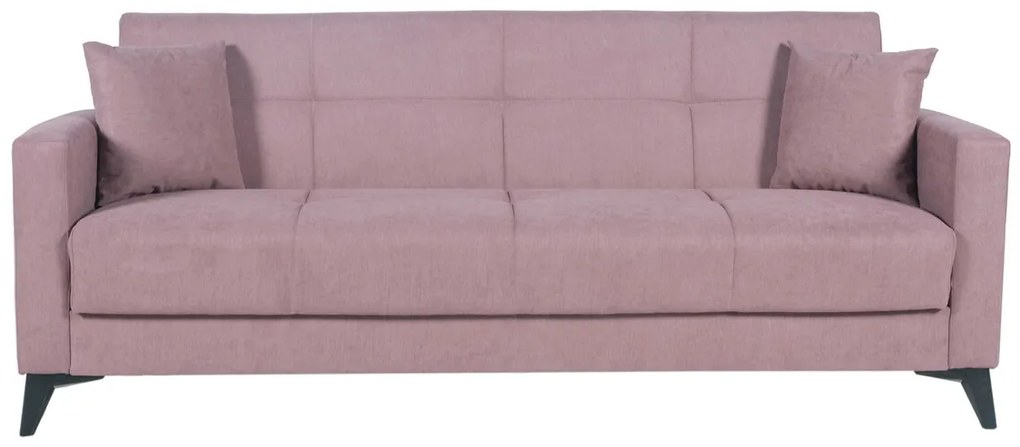 Canapea extensibila Fabio, 3 locuri, 215x82x92 cm, lada depozitare, Mov