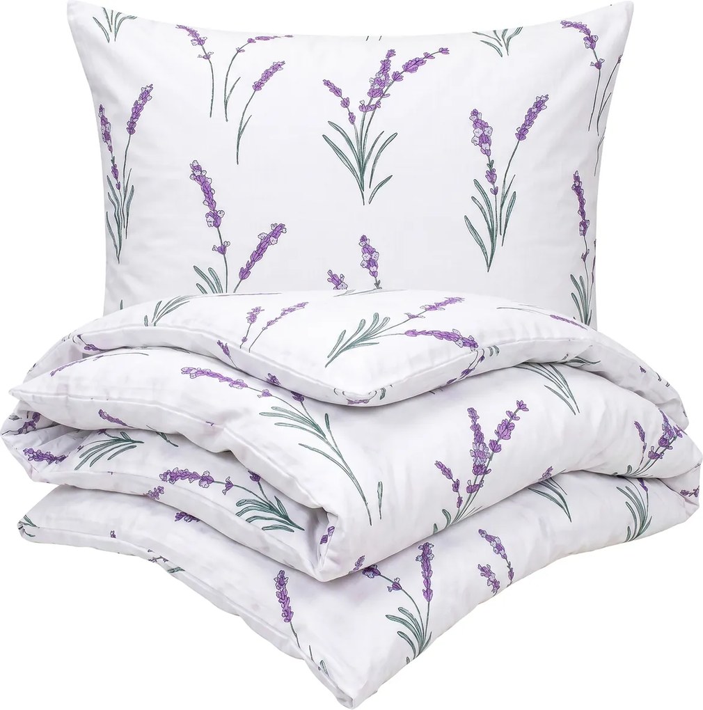 Lenjerie de pat din bumbac 4Home Lavender, 140 x 200 cm, 70 x 90 cm
