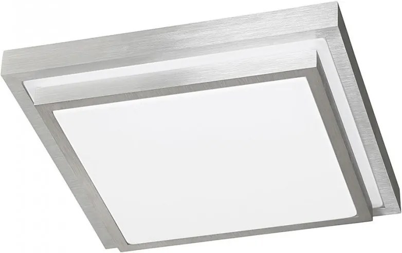 Plafoniera Halden metal/plastic, argintiu/alb, 1 bec, 9 x 30 x 30 cm