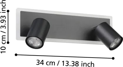 Eglo 901635 - Spot LED RIMBOCCHI, 12W, 230V, negru