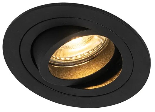 Set de 6 spoturi încastrate moderne negre - Rondoo