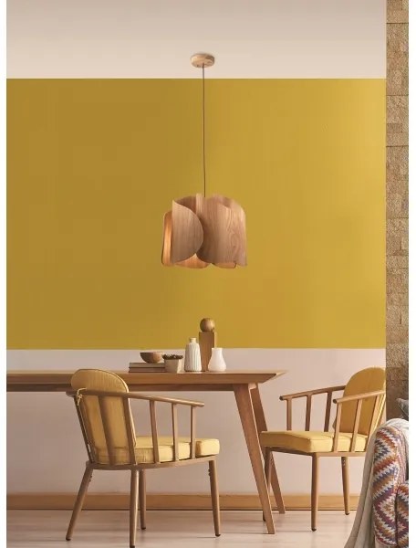 Lustră pe cablu PEVERO 1xE27/40W/230V lemn Fabas Luce 3672-40-132