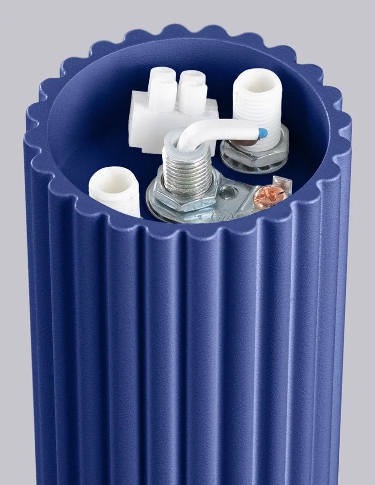 Plafonieră albastră cu abajur din sticlă ø 12 cm Orbital – Sollux