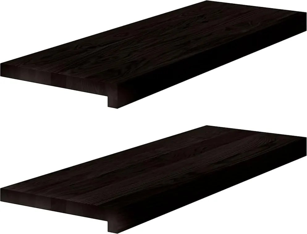 vidaXL Trepte de scară 2 buc maro închis lemn masiv de stejar