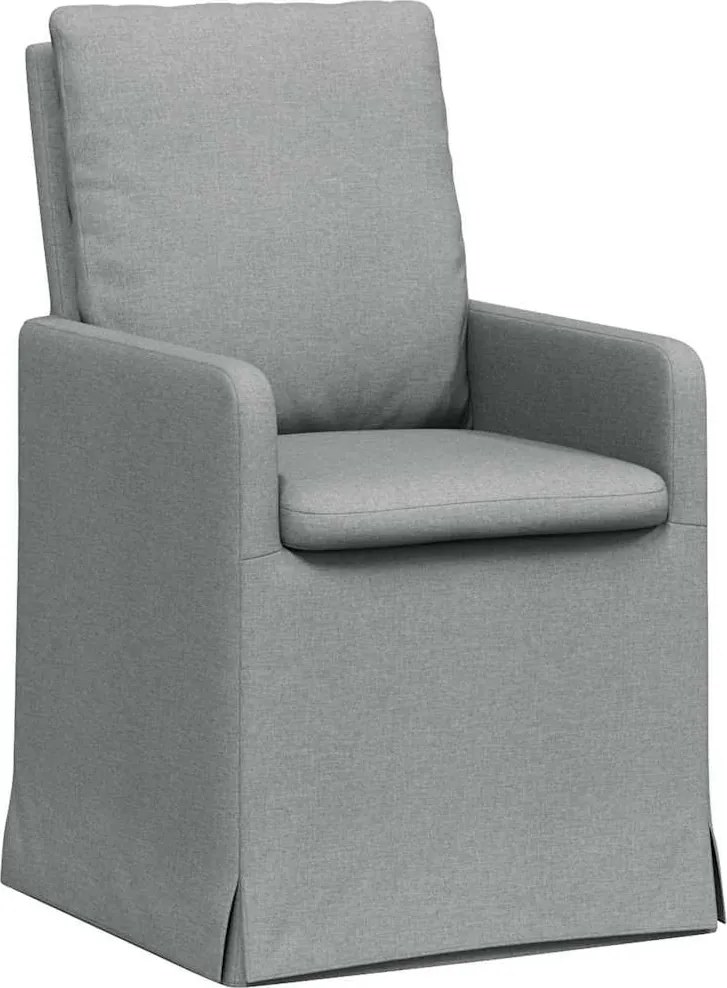 vidaXL Scaune de dining 2 pcs Gri deschis 57 x 67 x 98 cm țesătură