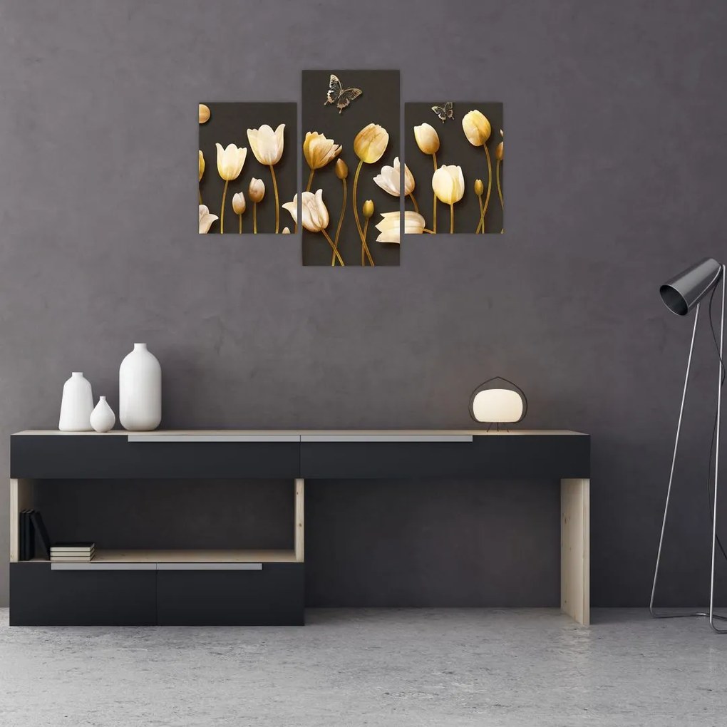 Tablou - Lalele - abstract (90x60 cm)