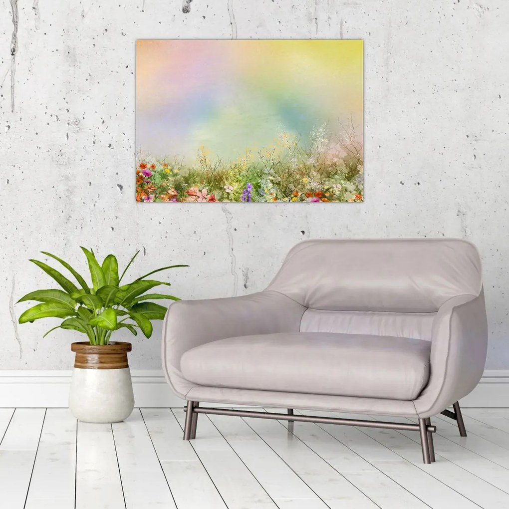 Tablou - Pajiște pictată 2 (70x50 cm)