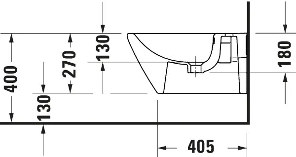 Duravit 27271500002 - Bideu suspendat D-CODE ceramică/alb lucios