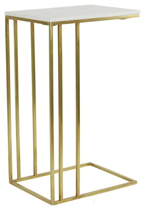 Măsuță auxiliară cu blat cu aspect de marmură 31x41 cm Roshan – Light & Living