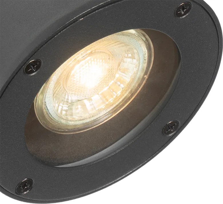 Lampa de perete exterioara moderna neagra IP44 reglabila - Ciara