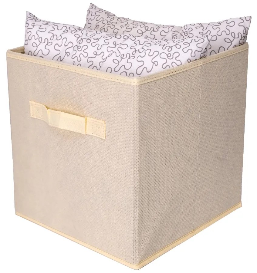 Cutie depozitare, Flex CreamBox, UnicUtil, 28 x 28 x 28 cm, Crem, UUORG13