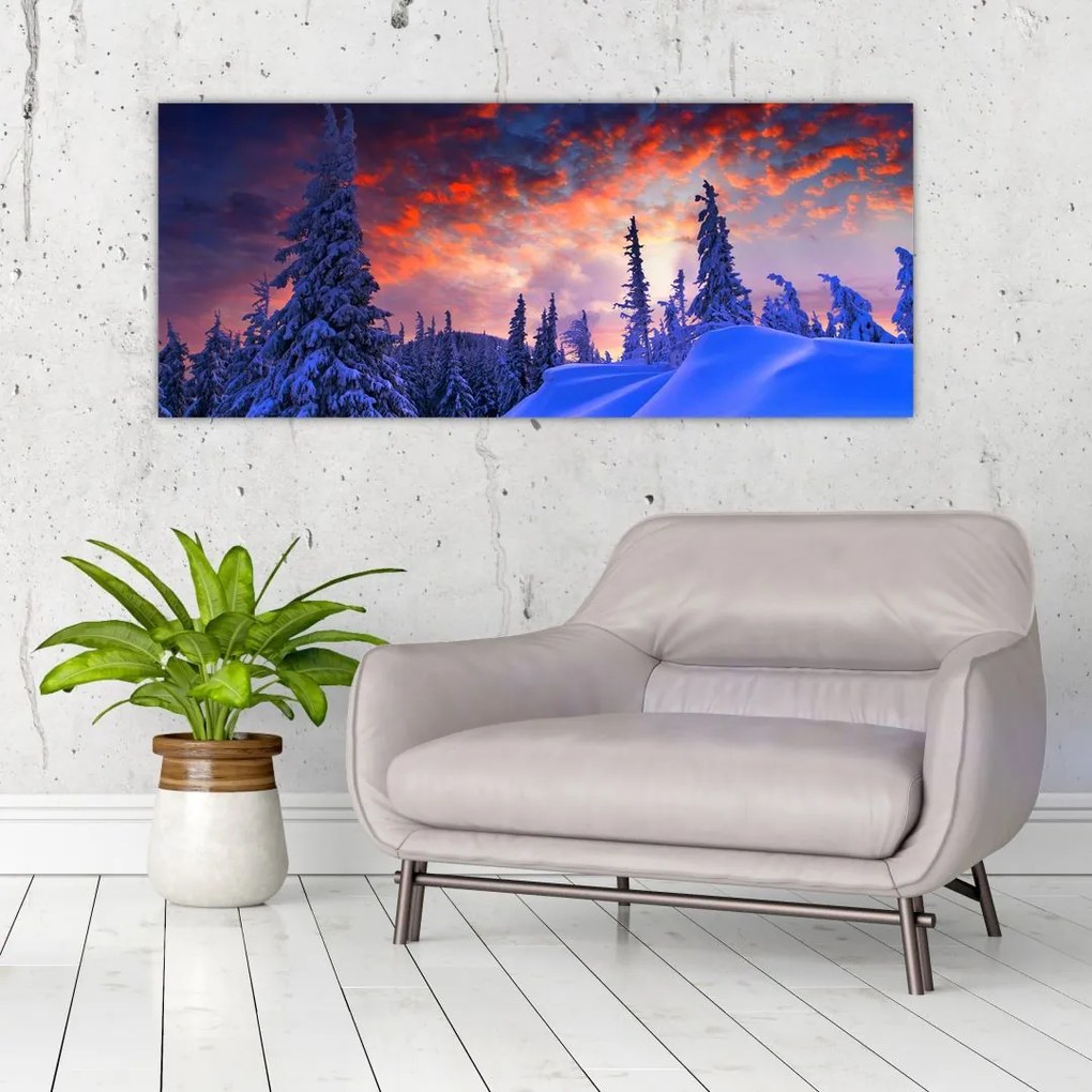 Tablou - Amurg dev iarnă (120x50 cm)