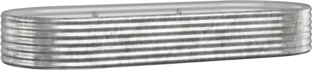 vidaXL Strat înălțat grădină 249x100x36 cm oțel galvanizat