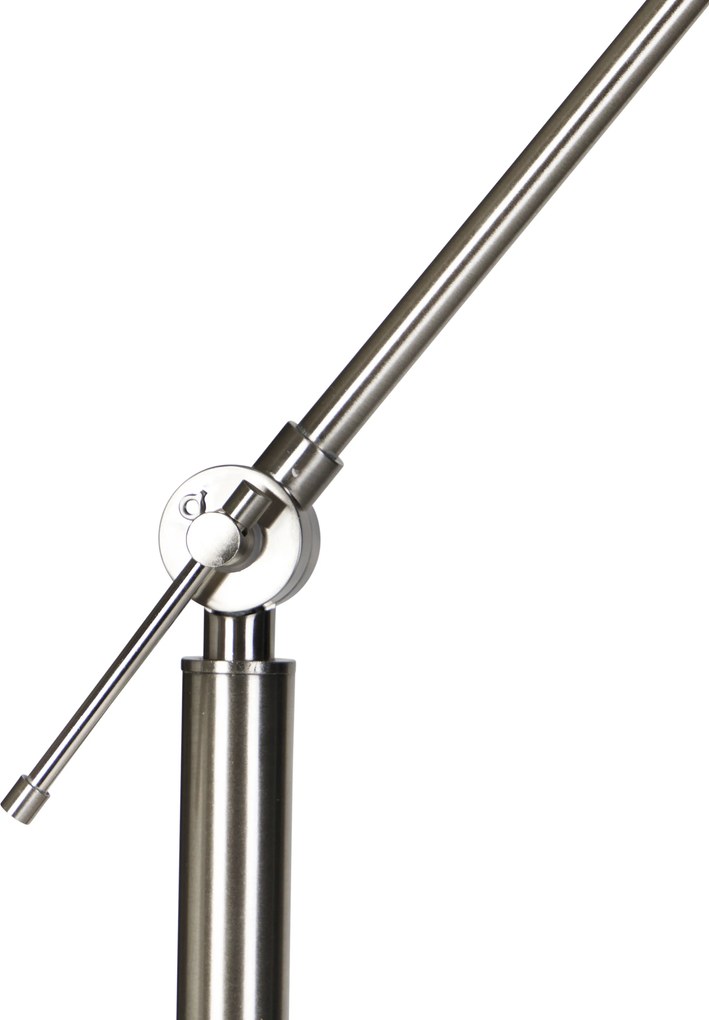 Lampă de podea din oțel cu abajur gri deschis 50 cm - Editor