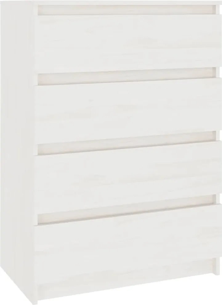 vidaXL Dulap lateral, alb, 60x36x84 cm, lemn masiv de pin