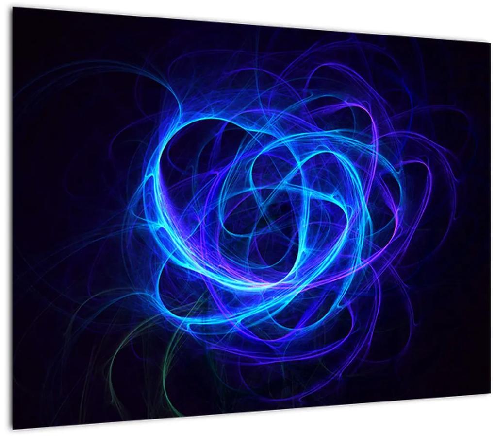 Tablou cu ghem  albastru  abstract (70x50 cm), în 40 de alte dimensiuni noi