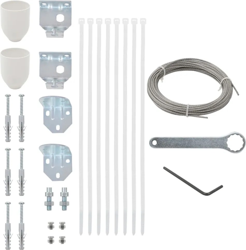 vidaXL Set de accesorii pentru paravan de balcon, 29 piese