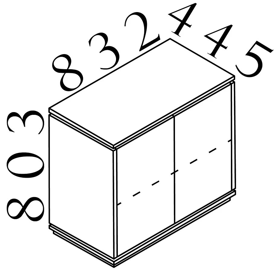 Dulap jos Creator 83,2 x 44,5 x 80,3 cm, alb / antracit