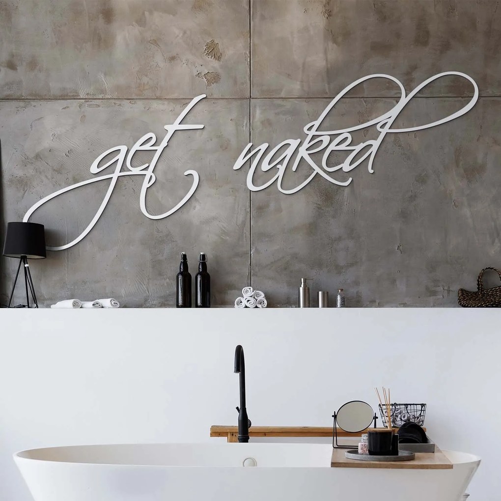 DUBLEZ | Inscripție din lemn pentru dormitor - Get Naked
