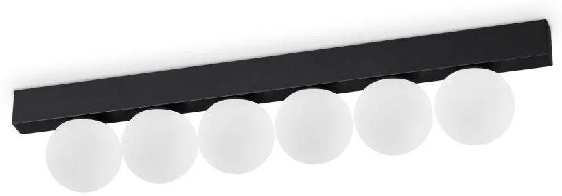Plafoniera LED design minimalist Ping pong pl6 negru