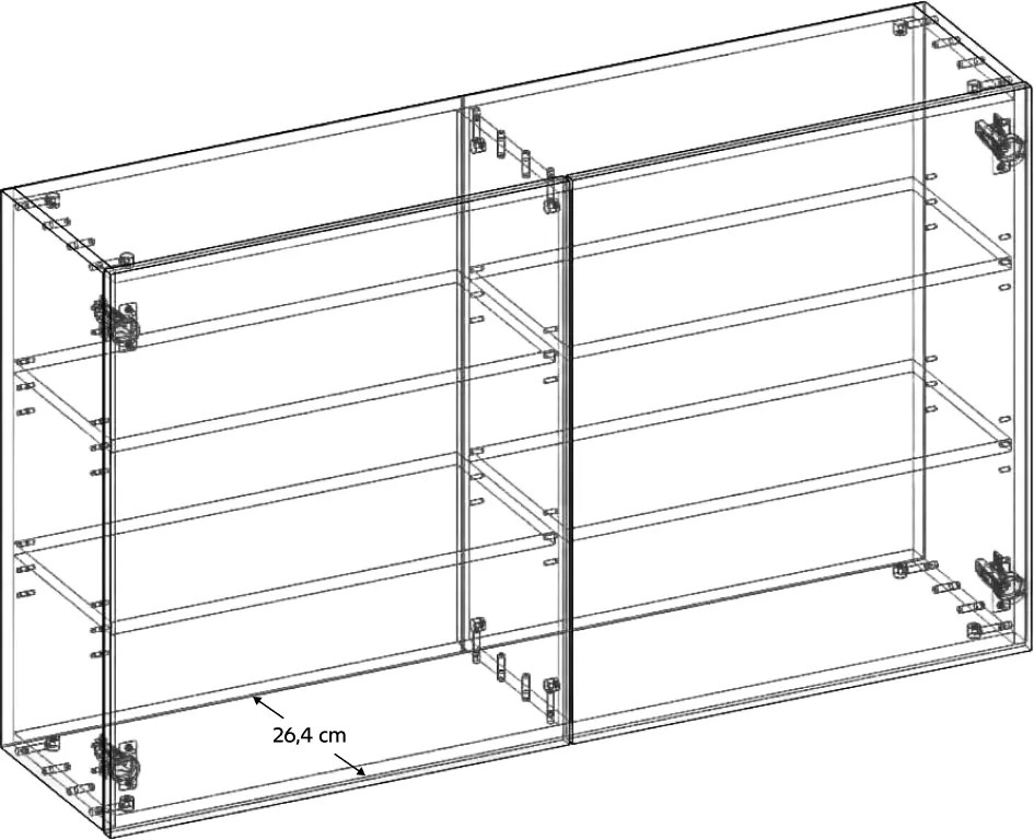 Mobilier de bucătărie, 2 m, caşmir, ASTI