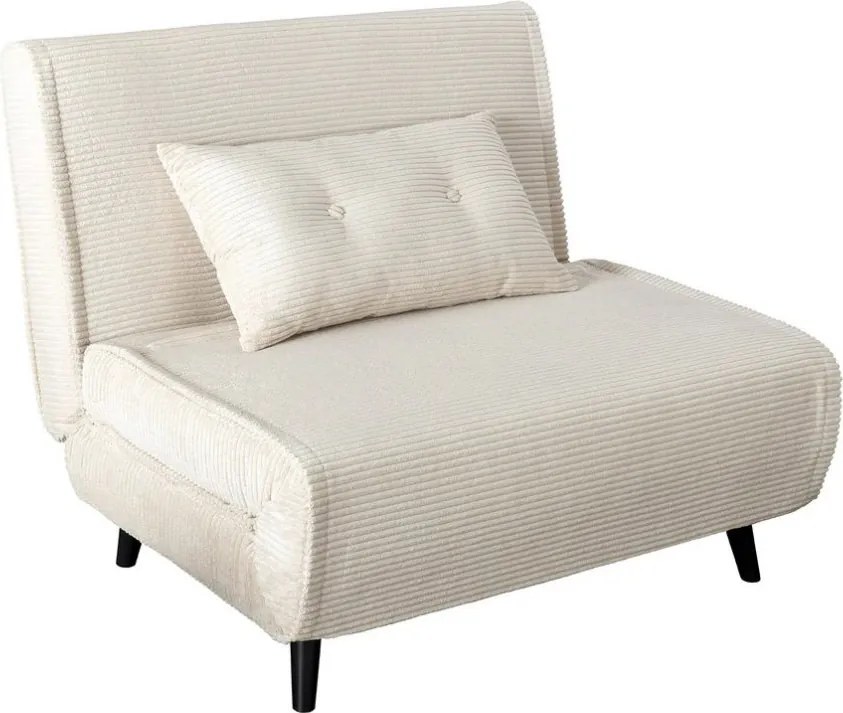 Fotoliu Pat SMART MULTIFUNCTION 100cm catifea raiata bej