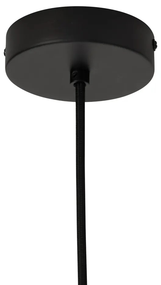 Lampă pandantiv Boemă neagră cu bambus - Lily