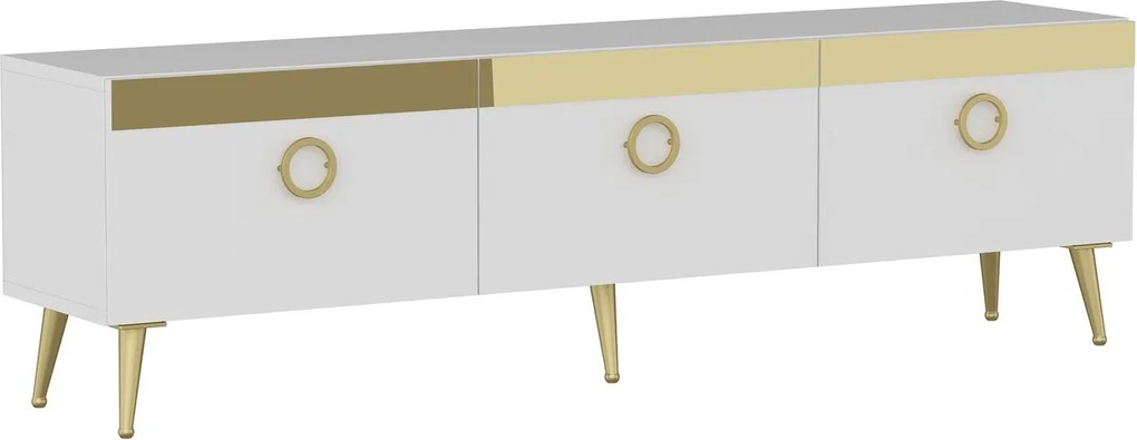 Comoda TV, Hanah Home, Safar, 150x30x45 cm, Alb