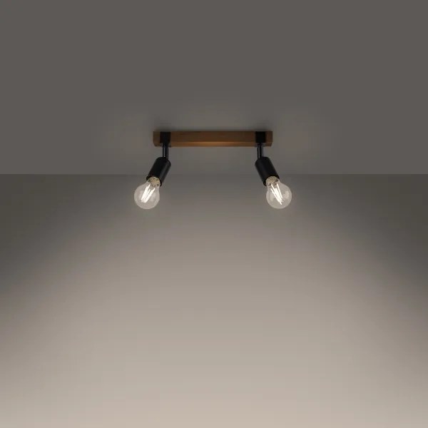 Spot Sollux SL.1296 ZUCA 2xE27/15W/230V negru