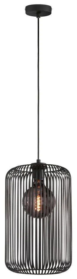 Lustră neagră cu abajur din metal ø 25 cm Cage – Fischer &amp; Honsel