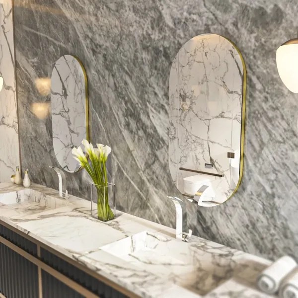 Oglindă de perete RIORS 85x45 cm auriu