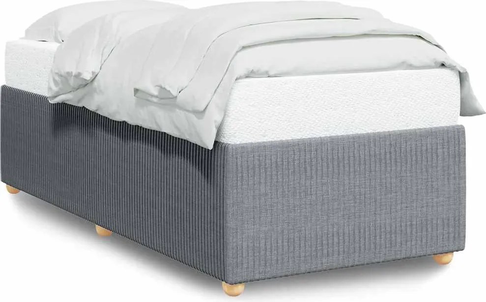 vidaXL Cadru de pat fără saltea, gri deschis, 100x200 cm, textil