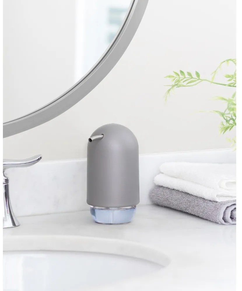 Dozator de săpun lichid gri din plastic 230 ml Touch – Umbra