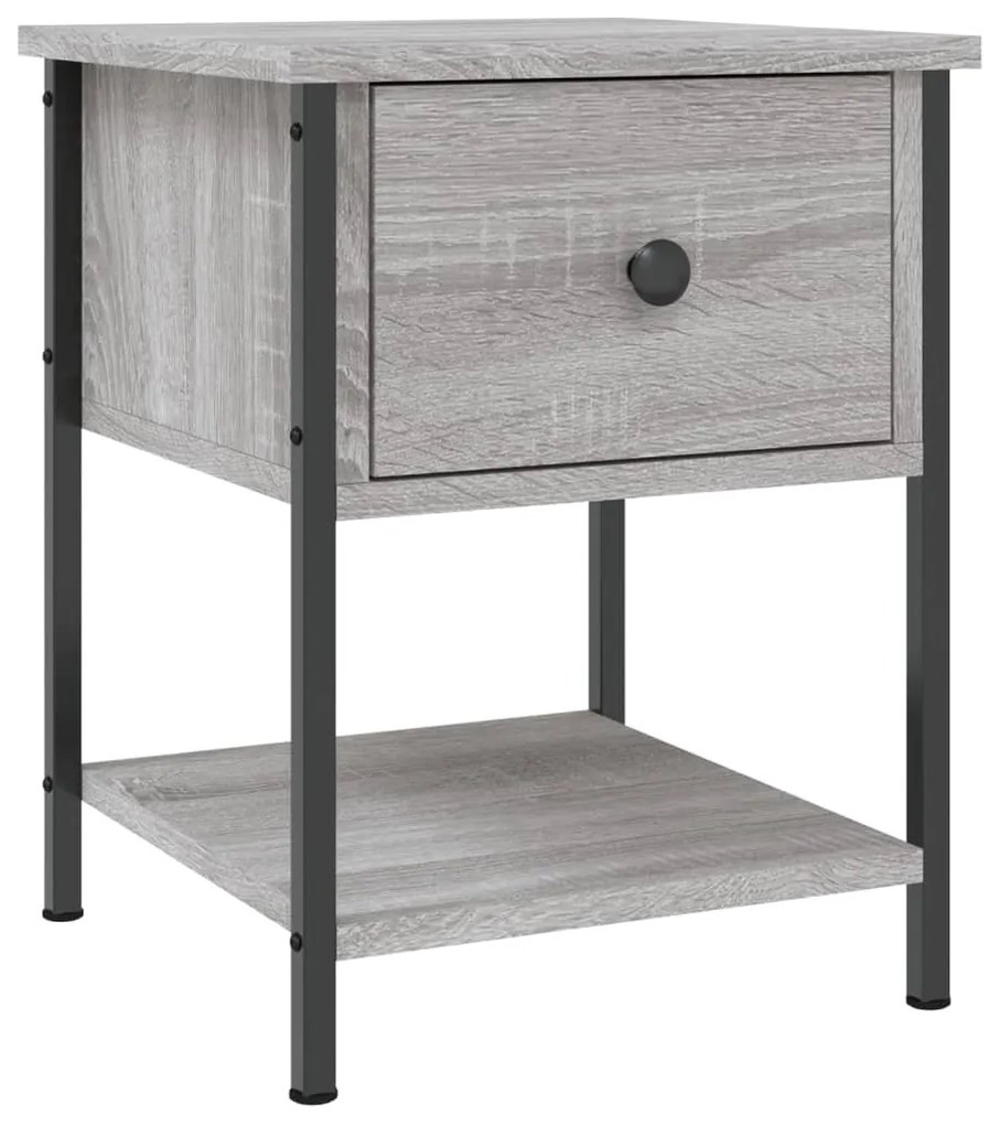 vidaXL Noptieră, gri sonoma, 34x35,5x45 cm, lemn compozit