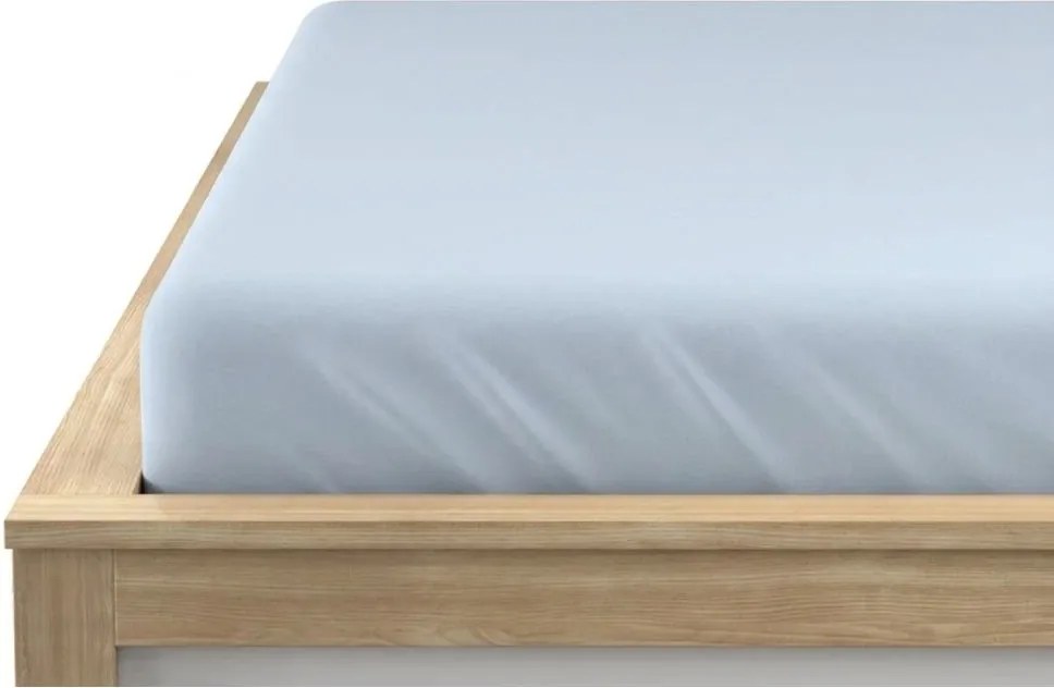 Cearsaf Jersey cu elastic 90x200 cm albastru deschis