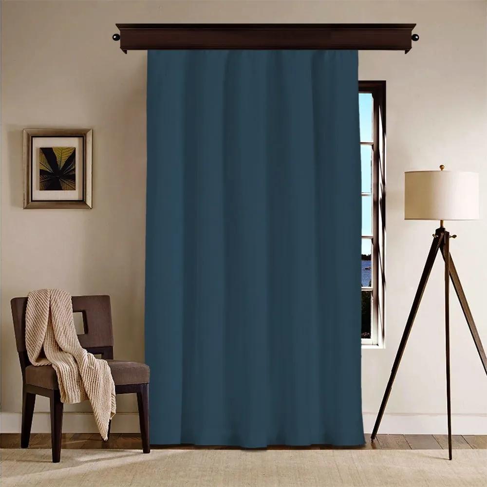 Draperie Curtain Kesso, 140 x 260 cm, albastru închis