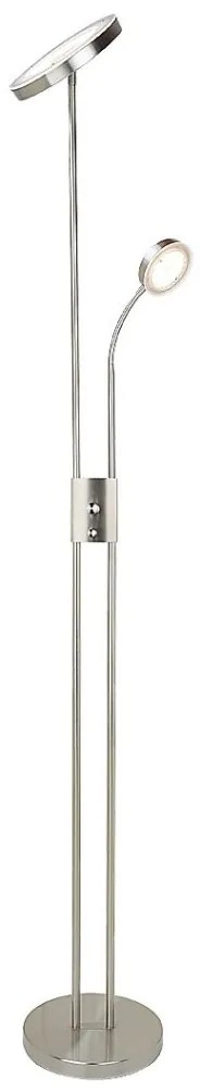 Lampadar LED, lampa de podea design modern Ophus crom satin