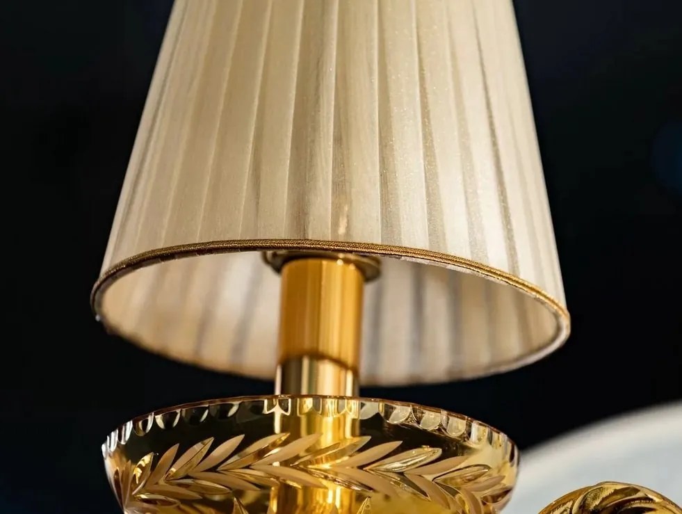 Candelabru cu 3 brate clasic LUX realizat manual Amber