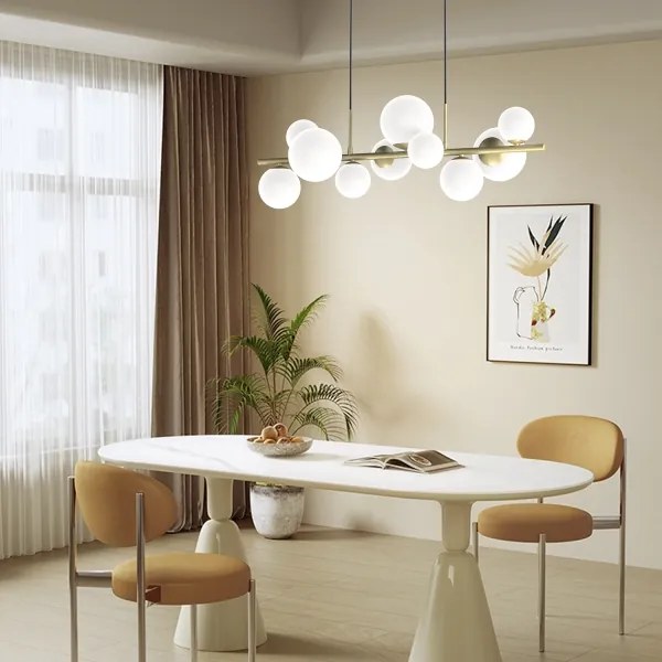 ONLI - Lustra suspendată pe cablu PALOMA 10xG9/3W/230V auriu