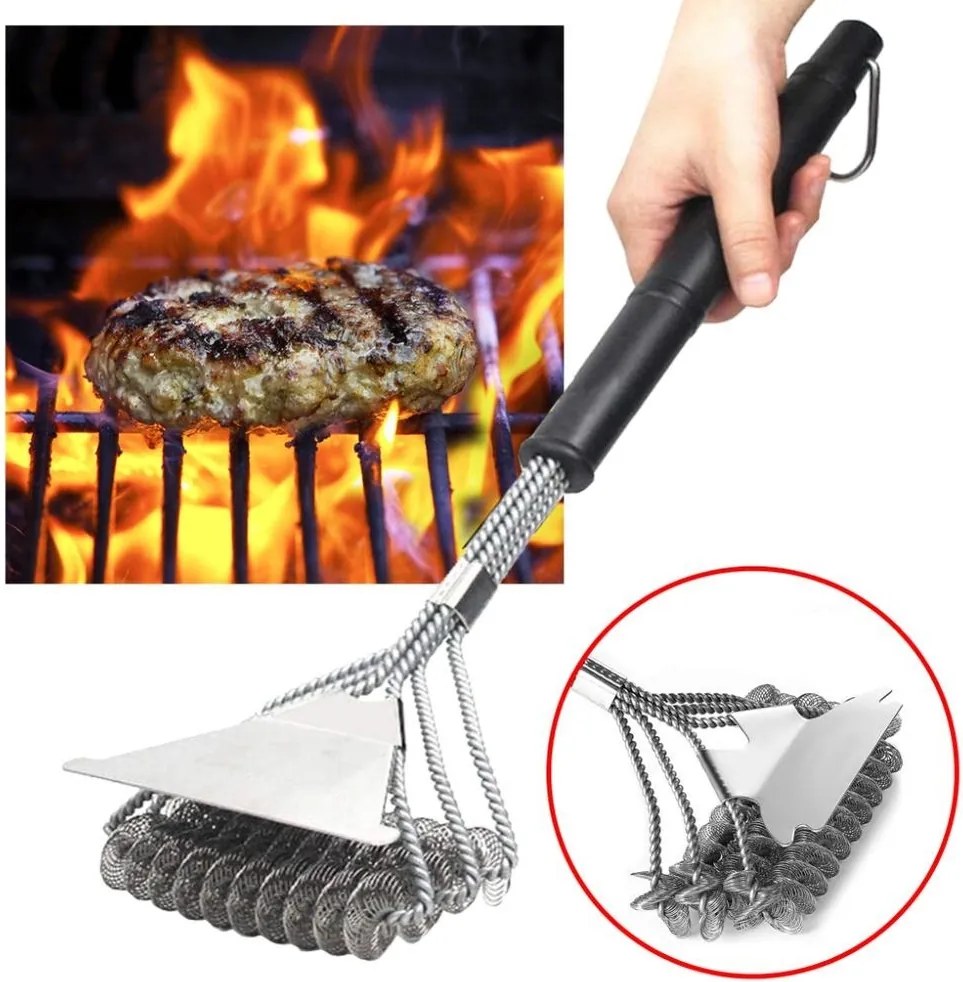 Perie din sârmă pentru curățarea grătarului WELFON